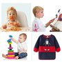 NAMIS Blouse Peinture Enfant 5-7 Ans, Tablier Peinture Enfant Imperméable, Tablier Manches Longues Enfant avec Poches pour Peint