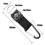 Boussole Mousqueton Camping Escalade Randonnée Mini Carabiner avec Porte-Clés Boussole pour Sports
