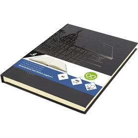 Carnet de croquis Kangaro - Format A5 - Couverture rigide - Noir - 140 g - K-5567