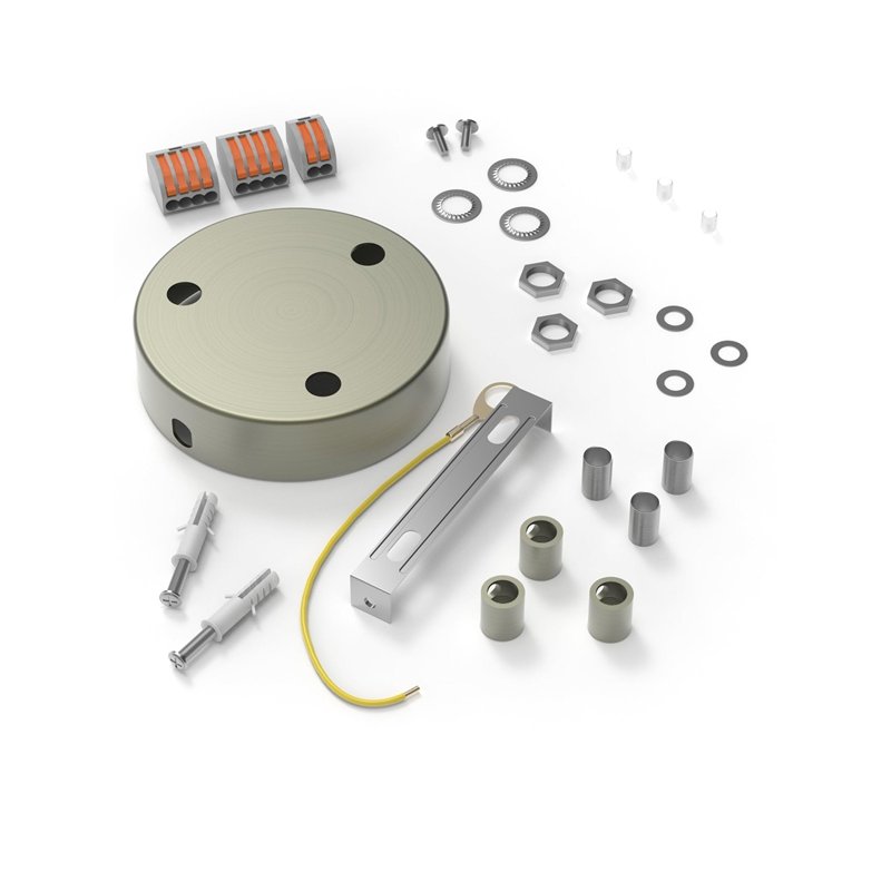 CALEX 940042 Creations Plaque de plafond, 10 cm, 3 points de connexion, pour assembler la lampe, Bronze Mat, 3 Verbindungspunkt