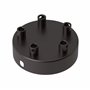 Calex Rosace de plafond en métal à 5 trous - Diamètre : 100 mm - Noir nacré mat