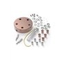 Calex Rose de plafond en métal 5 trous Diamètre 100 mm Cuivre mat
