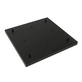 CALEX Plaque de plafond métallique à 4 trous - 40 cm de long x 40 cm de large - Noir mat - 940142