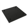 CALEX Plaque de plafond métallique à 4 trous - 40 cm de long x 40 cm de large - Noir mat - 940142