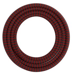 Calex Cordon en textile avec motif chevrons Rouge/noir 60 W 250 V Longueur 3 m