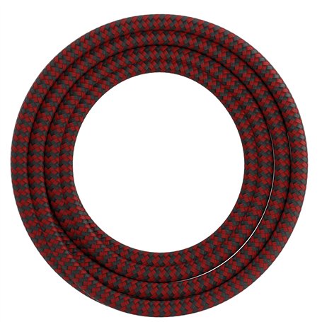 Calex Cordon en textile avec motif chevrons Rouge/noir 60 W 250 V Longueur 3 m