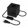 CALEX Lampe de table rectangulaire - E27 - Noir - Sans ampoule