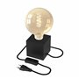 CALEX Lampe de table rectangulaire - E27 - Noir - Sans ampoule