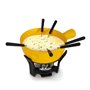 Boska Appareil à fondue Super Cheesy - Caquelon à fondue en forme de fromage - Lavable au lave-vaisselle - Avec six fourchettes 