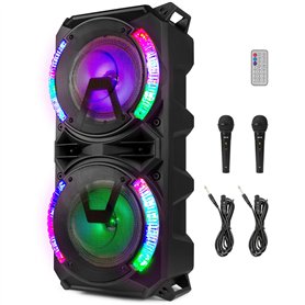 Fenton LIVE280 Enceinte Karaoke LED 2X 8”