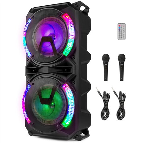 Fenton LIVE280 Enceinte Karaoke LED 2X 8”