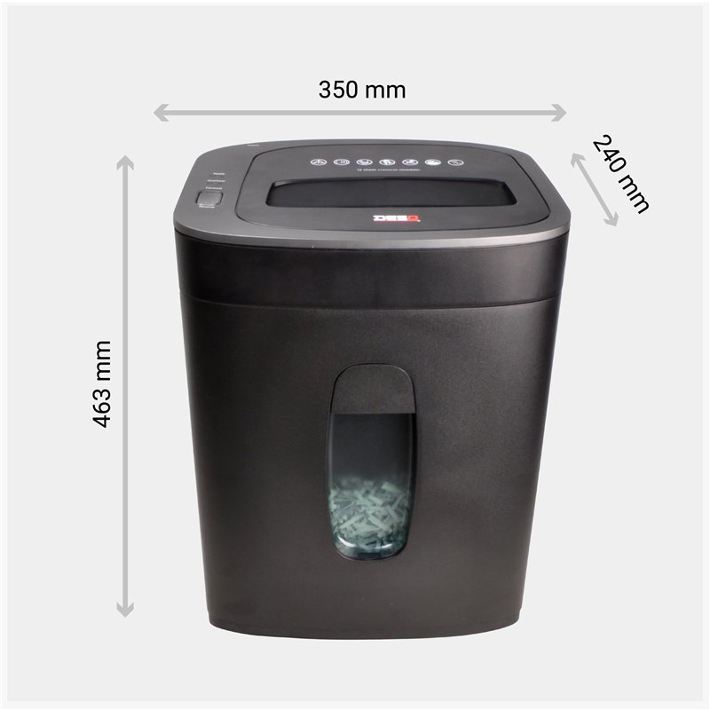 Image secondaire de DESQ Destructeur de documents 20065-14 feuilles, Déchiqueter papier avec agrafes et cartes de crédit en 4 x 33 mm, Niveau de sécurité