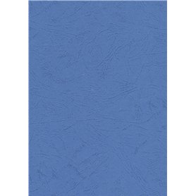 Pavo Lot de 100 Plats de couvertures A4 grain cuir 250 g Bleu
