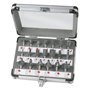 FERM Jeu de 20 Fraises - pour défonceuses - Avec coffret en aluminium