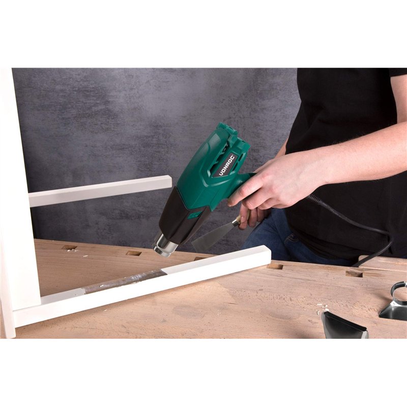 Image secondaire de VONROC Décapeur thermique 2000W / Pistolet à air chaud – 2 réglages de température – Accessoires et sac de rangement inclus