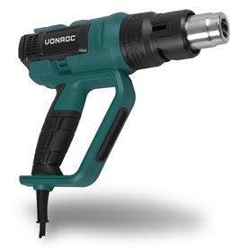 VONROC Décapeur Thermique Professionnel - Pistolet à Air Chaud 2000W – 60 Températures