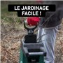 VONROC Broyeur de végétaux 2500W – Pour branches jusqu’à Ø45mm - Bac de ramassage de 45L et poussoir inclus - Fonction de sécuri