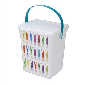 Boîte de rangement Koopman International - Boîte rectangulaire en plastique durable de 19 x 16