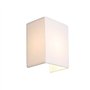 Qazqa Vete - Applique murale avec Abat-Jour - 1 lumière - L 150 mm - Crème - Design