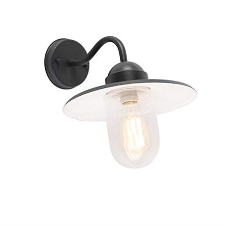 Qazqa kansas - Applique murale - 1 lumière - L 294 mm - Gris foncé - Classique/Antique
