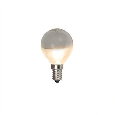 Calex Ampoule LED Globe à tête miroir argentée à filament E14 240V 4W 370lm Pack de 10