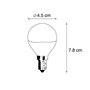 Calex Ampoule LED Globe à tête miroir argentée à filament E14 240V 4W 370lm Pack de 10