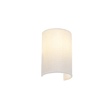 QAZQA drum - Applique murale - 1 lumière - L 130 mm - Blanc - Moderne - éclairage intérieur - Salon I Chambre I Cuisine I Salle