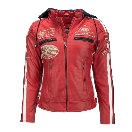 Urban Leather Mixte Leren Bikerjack 58 Urban Vestes pour femme