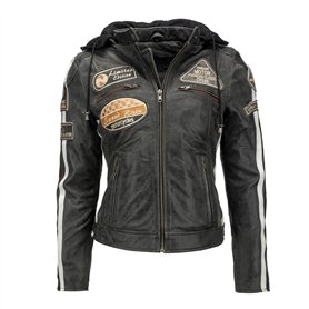 Urban Leather Mixte Leren Bikerjack 58 Urban vestes pour femme