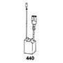 Balais de Charbon pour HILTI TE 15-C, 6,3x10x19mm - 2.4x3.9x7.5'' - Avec arrêt automatique