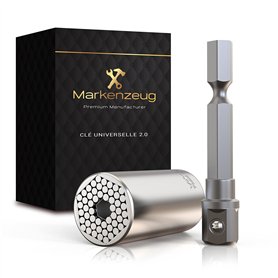 MARKENZEUG Clé universelle Premium Concept amélioré 2023 | Outil multitâche innovant | Douille universelle | Adaptateur 7-19mm |