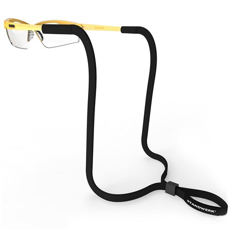 STANDWERK® Bandeau de lunettes de base avec maintien fiable - Bandeau de lunettes de sport réglable en taille