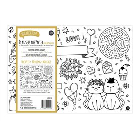 Jeka Lot de 12 Sets de Table à colorier
