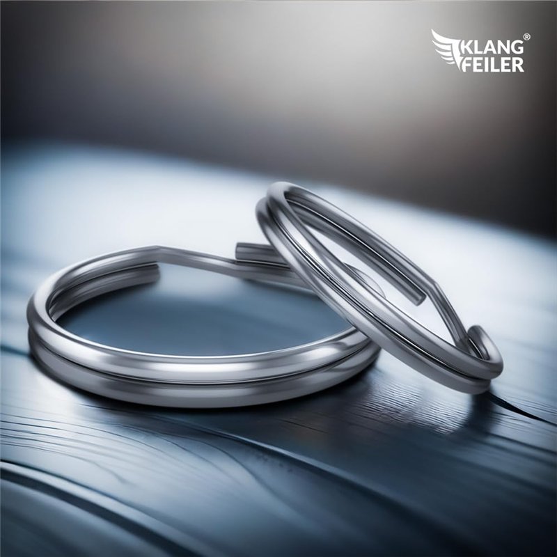 Image secondaire de Klangfeiler® 80 anneaux porte clés - 25mm porte-clés - Anneau fendu - Pour l'organisation de clés