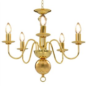 vidaXL Lustre 5 Ampoules Plafonnier Lampe Suspendue Luminaire Eclairage Salon Salle de Séjour Salle à Manger Chambre à Coucher M