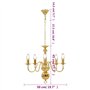 vidaXL Lustre 5 Ampoules Plafonnier Lampe Suspendue Luminaire Eclairage Salon Salle de Séjour Salle à Manger Chambre à Coucher M