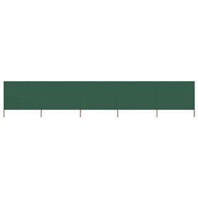 vidaXL Paravent en Tissu 5 Panneaux 600x80cm Vert
