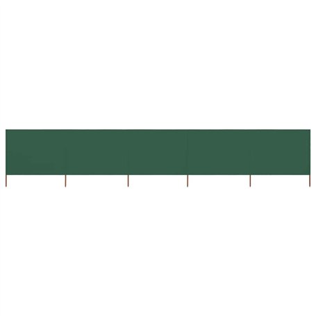 vidaXL Paravent en Tissu 5 Panneaux 600x80cm Vert