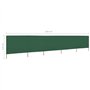 vidaXL Paravent en Tissu 5 Panneaux 600x80cm Vert