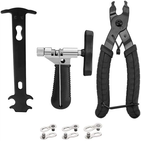 MMOBIEL 3 en 1 Jeu d’outils chaîne vélo : briseur de chaîne/Indicateur de mesure d'usure chaînes/Pince à maillon de chaîne pour