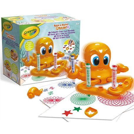 CRAYOLA - Oscar Petit Poulpe Crée tes Mandalas - Activité créative et idée Cadeau pour Enfants