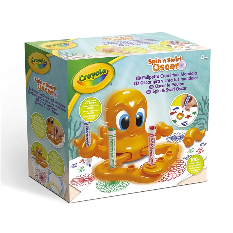 Image secondaire de CRAYOLA - Oscar Petit Poulpe Crée tes Mandalas - Activité créative et idée Cadeau pour Enfants, 4,5,6,7 Ans - Multicolore - 9203