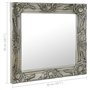vidaXL Miroir Mural Style Baroque Argenté 50 x 50 cm