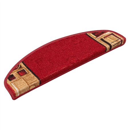 vidaXL 15x Tapis d'Escalier Autocollants Protecteur d'Escalier Moquette d'Escalier Tapis de Marches Maison Antidérapant Rouge 65