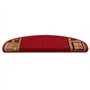vidaXL 15x Tapis d'Escalier Autocollants Protecteur d'Escalier Moquette d'Escalier Tapis de Marches Maison Antidérapant Rouge 65