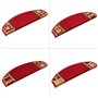 vidaXL 15x Tapis d'Escalier Autocollants Protecteur d'Escalier Moquette d'Escalier Tapis de Marches Maison Antidérapant Rouge 65