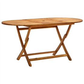 vidaXL Table de Jardin Pliable 160x85x75 cm Bois d'acacia Massif