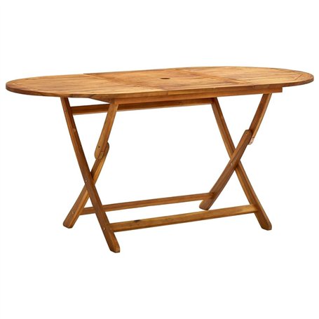 vidaXL Table de Jardin Pliable 160x85x75 cm Bois d'acacia Massif