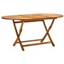 vidaXL Table de Jardin Pliable 160x85x75 cm Bois d'acacia Massif