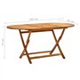 vidaXL Table de Jardin Pliable 160x85x75 cm Bois d'acacia Massif